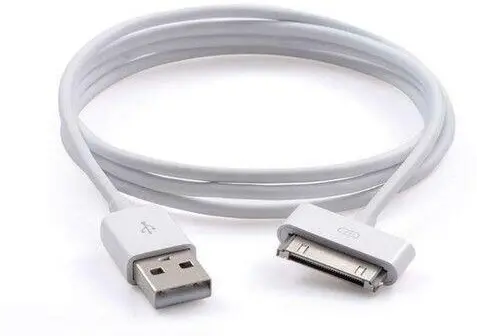 30-pins naar USB Kabel voor Apple iPhone 4 / 4s & iPad 4 / 3 / 2 1M Wit afbeelding 4