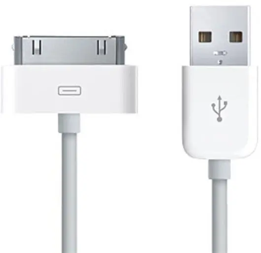 30-pins naar USB Kabel voor Apple iPhone 4 / 4s & iPad 4 / 3 / 2 1M Wit afbeelding 5