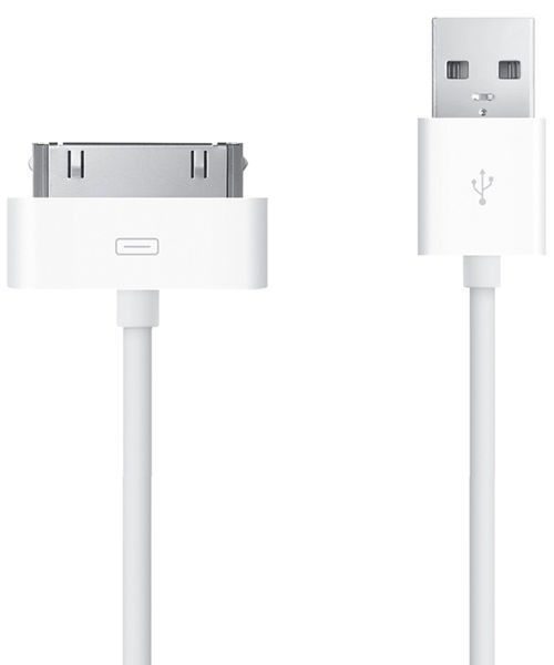 Originele Apple iPhone 4 / 4S kabel: MA591G/B 1 meter wit afbeelding 1