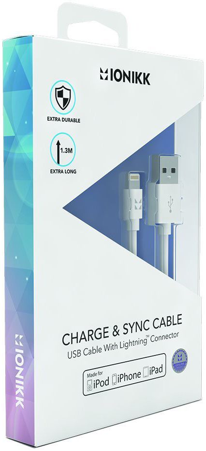 IONIKK Lightning iPhone Kabel 1.3 Meter afbeelding 3