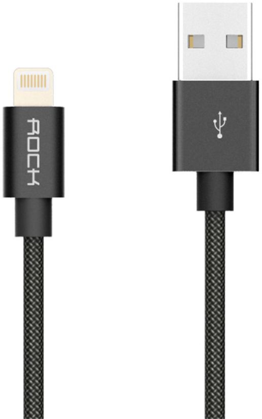 ROCK Apple Lightning Kabel 2.1A 30cm Zwart afbeelding 7