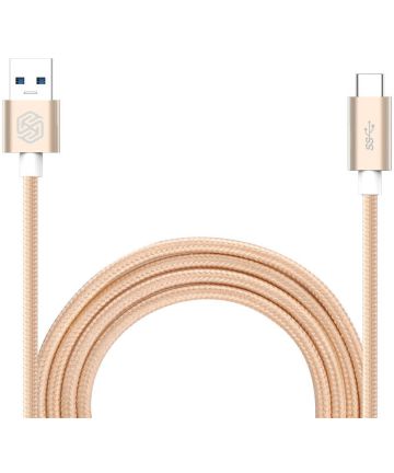 Nillkin Elite USB-C kabel 1 meter sterk nylon goud Kabels
