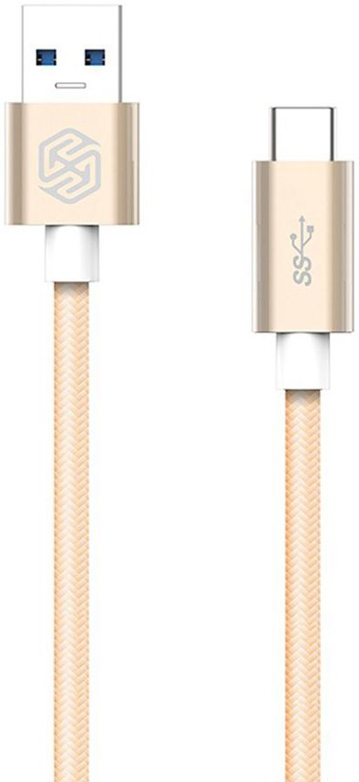 Nillkin Elite USB-C kabel 1 meter sterk nylon goud afbeelding 4