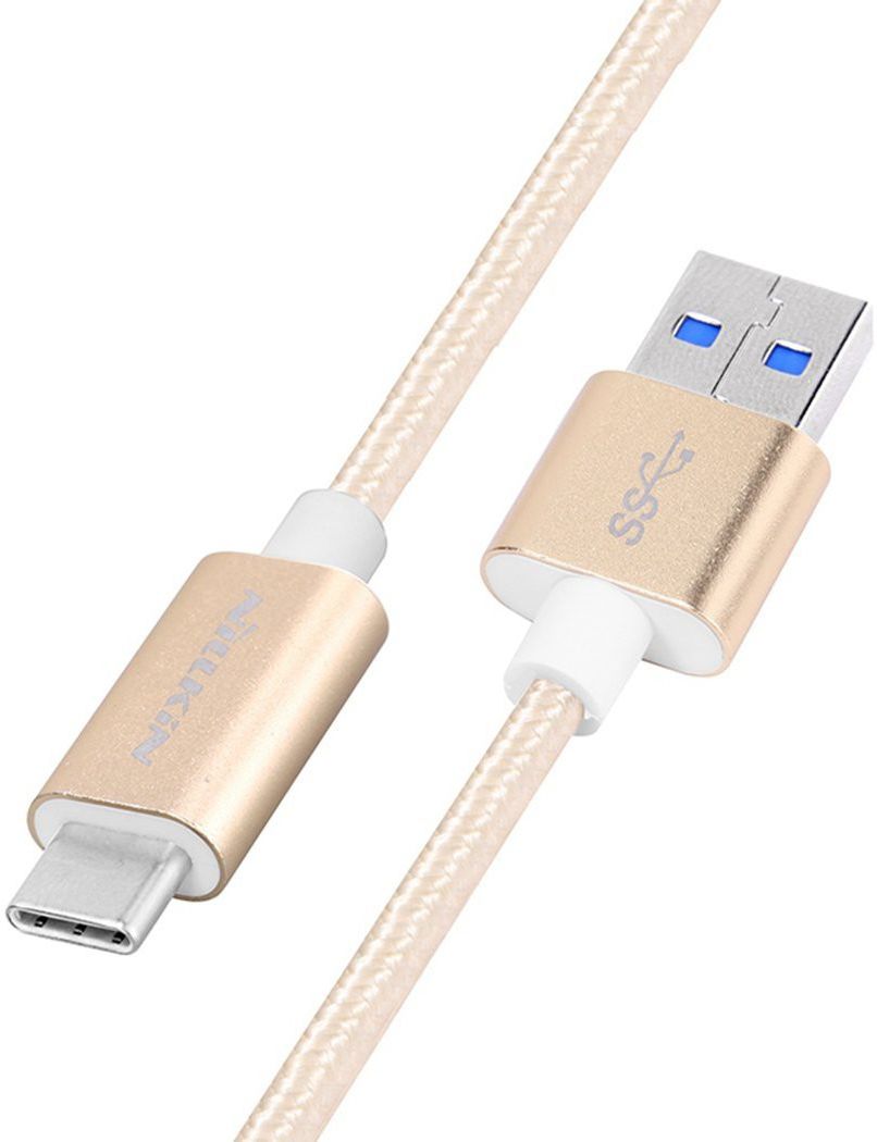 Nillkin Elite USB-C kabel 1 meter sterk nylon goud afbeelding 7