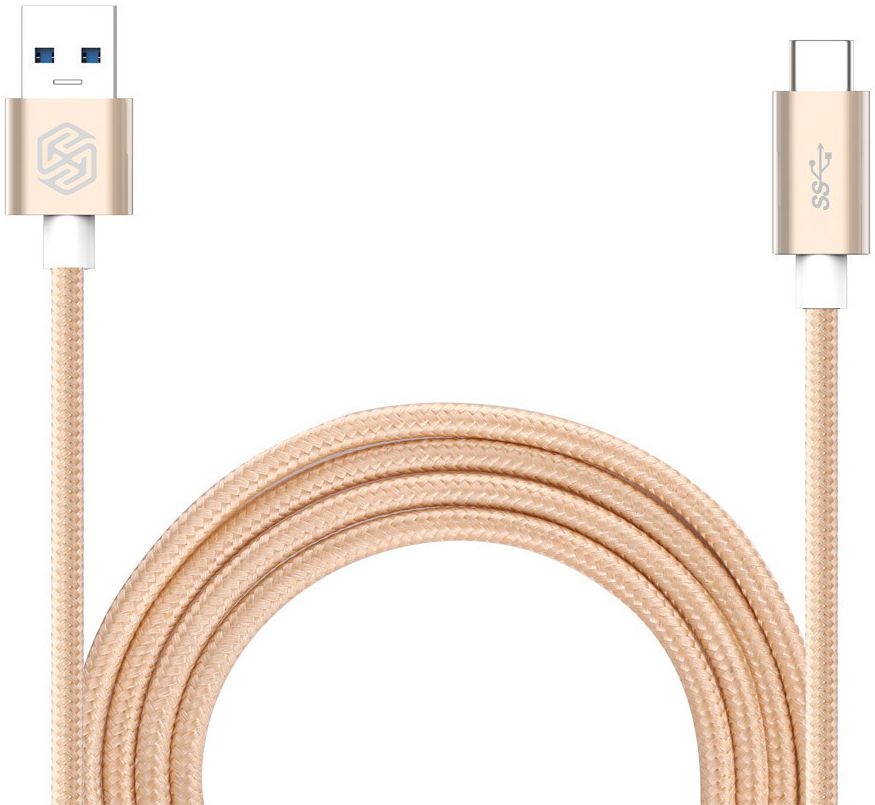 Nillkin Elite USB-C kabel 1 meter sterk nylon goud afbeelding 1