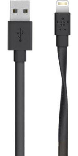 Belkin Platte Apple Lightning Kabel 1.2 meter Zwart afbeelding 1