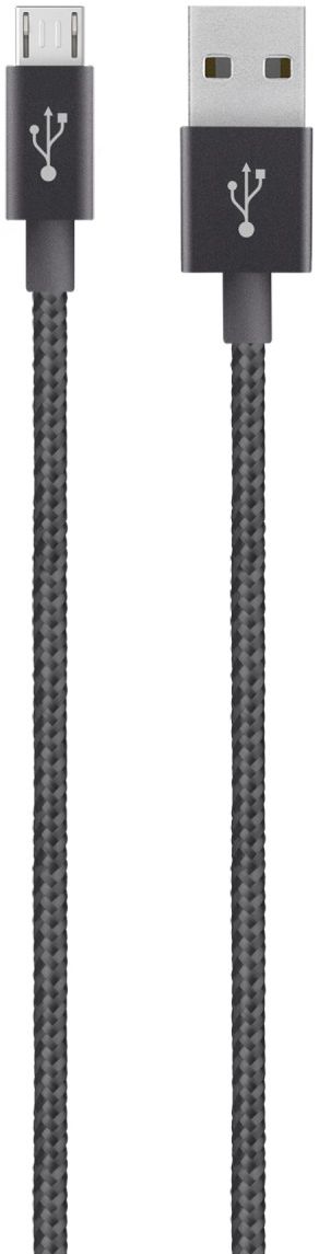 Belkin Mixit Micro-USB Kabel 1.2 Meter Gevlochten Nylon Zwart afbeelding 1