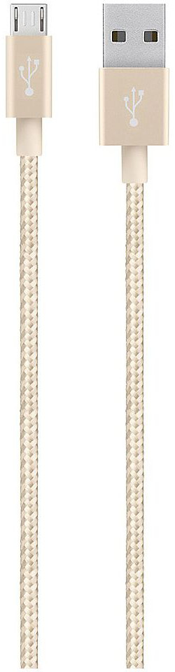 Belkin Mixit Micro-USB Kabel 1.2 Meter Gevlochten Nylon Goud afbeelding 1