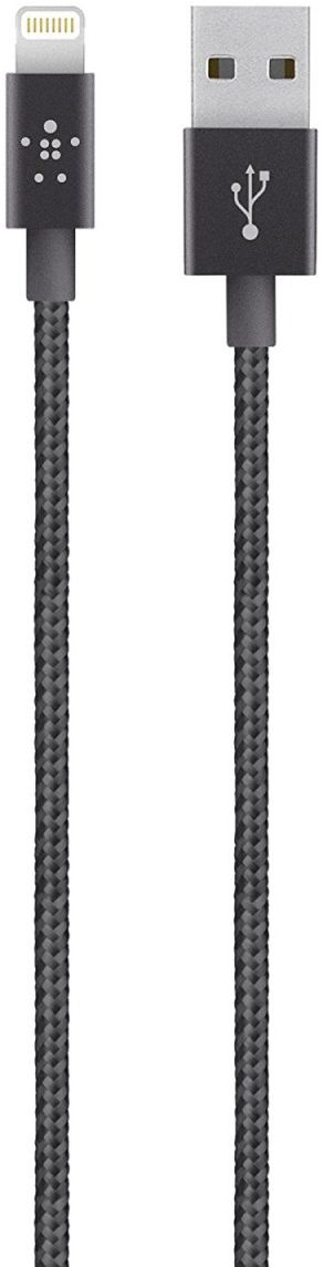 Belkin Lightning Kabel 1.2 Meter Nylon Zwart afbeelding 1