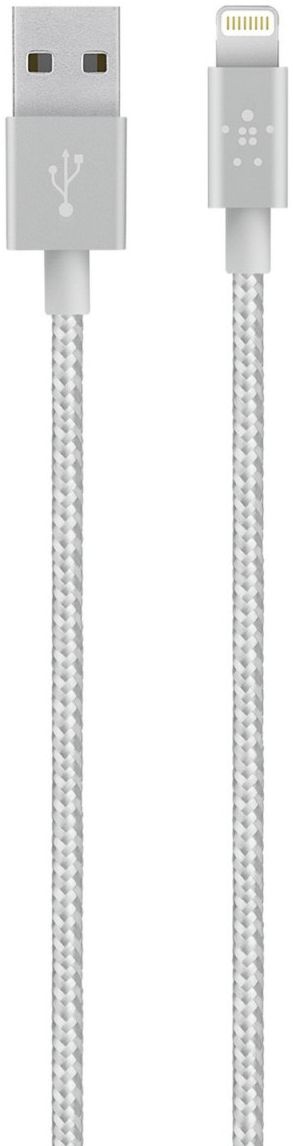 Belkin Lightning Kabel 1.2 Meter Nylon Zilver afbeelding 1
