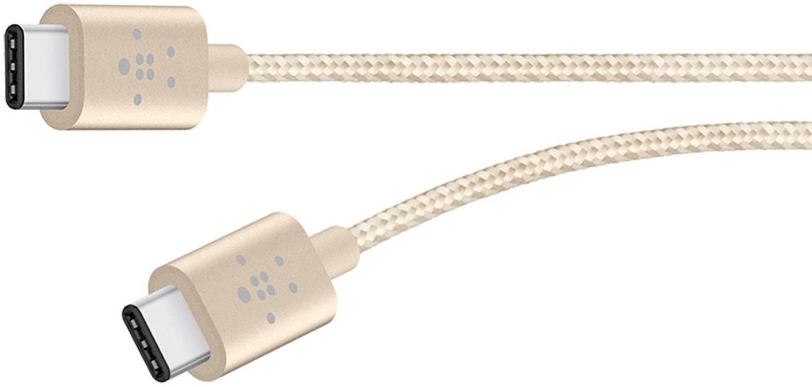 Belkin Mixit USB-C naar USB-C 1.8 Kabel Meter Gevlochten Nylon Goud afbeelding 1