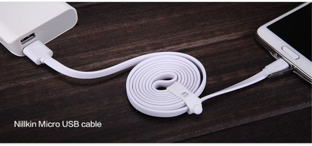 Nillkin Micro-USB 1.2 Meter Platte Kabel Zwart afbeelding 9