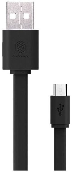 Nillkin Micro-USB 1.2 Meter Platte Kabel Zwart afbeelding 1