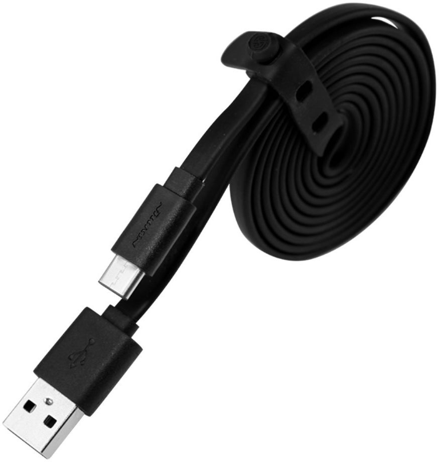 Nillkin USB-C 1.2 Meter 2A Platte Kabel Zwart afbeelding 3