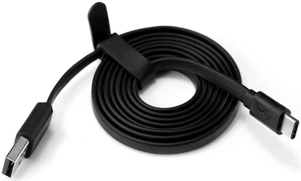 Nillkin USB-C 1.2 Meter 2A Platte Kabel Zwart afbeelding 1
