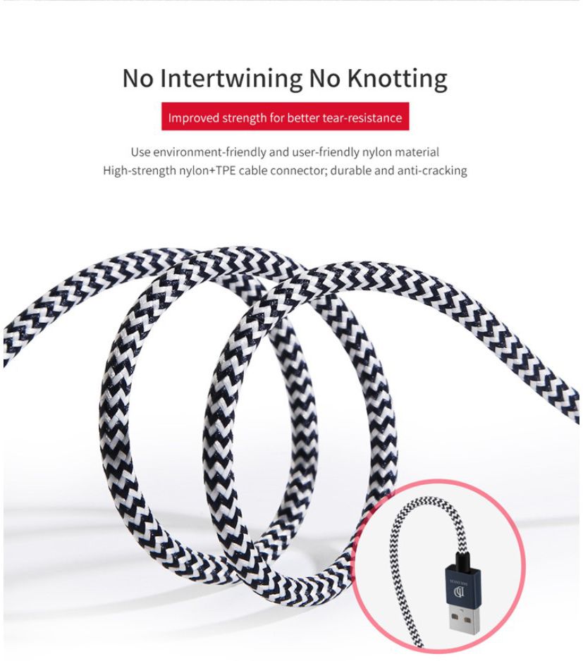 Dux Ducis USB C kabels Set Gevlochten 1 en 0,2 meter Zilver afbeelding 12
