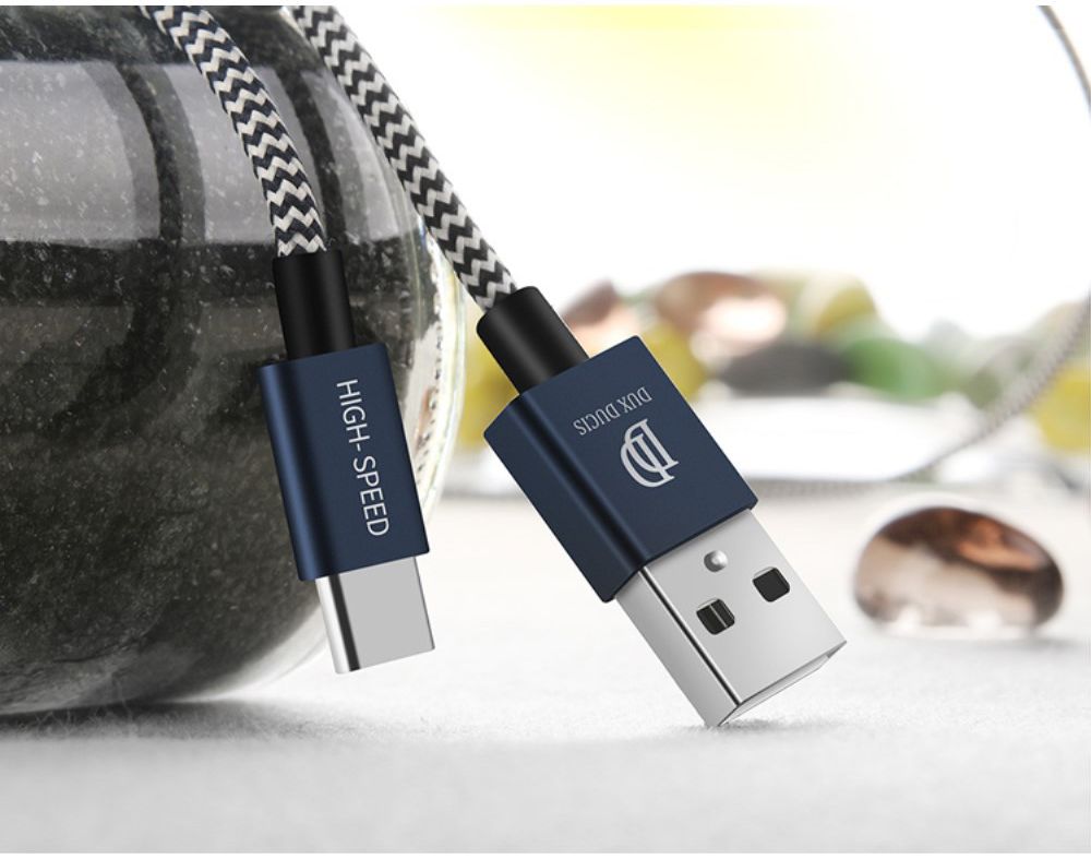 Dux Ducis USB C kabels Set Gevlochten 1 en 0,2 meter Zilver afbeelding 9