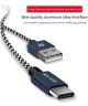 Dux Ducis USB C kabels Set Gevlochten 1 en 0,2 meter Blauw