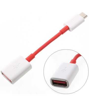 OnePlus Universele USB-C naar USB-A Adapter Rood/Wit Kabels