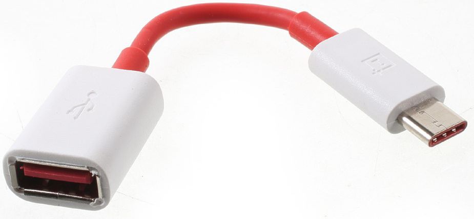 OnePlus Universele USB-C naar USB-A Adapter Rood/Wit afbeelding 4