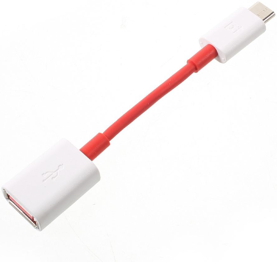 OnePlus Universele USB-C naar USB-A Adapter Rood/Wit afbeelding 5