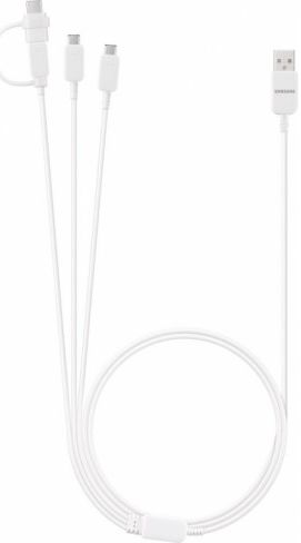Samsung Multi Oplaadkabel 2-in-1 USB-C en Micro-USB Wit afbeelding 1