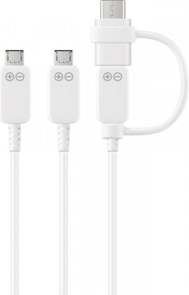 Samsung Multi Oplaadkabel 2-in-1 USB-C en Micro-USB Wit afbeelding 2