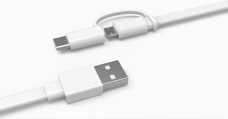 Huawei Duo Kabel USB-C Micro USB 1.5 Meter Wit afbeelding 3