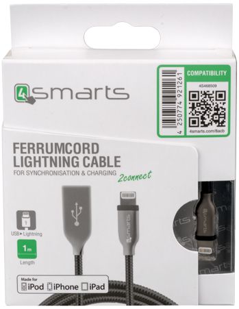 4smarts iPhone (Lightning) Kabel 1M Zwart afbeelding 3