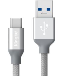 Ringke USB-C Kabel Gevlochten 1 meter Grijs