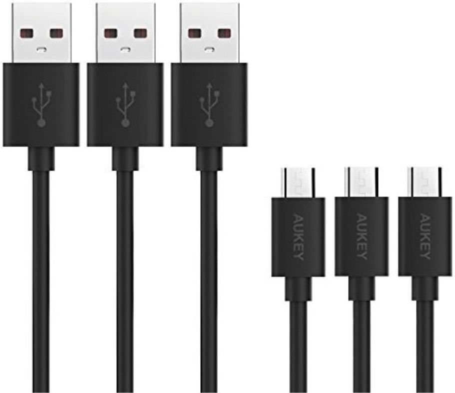 Aukey Micro USB Kabel Set van 3 Stuks Zwart afbeelding 1