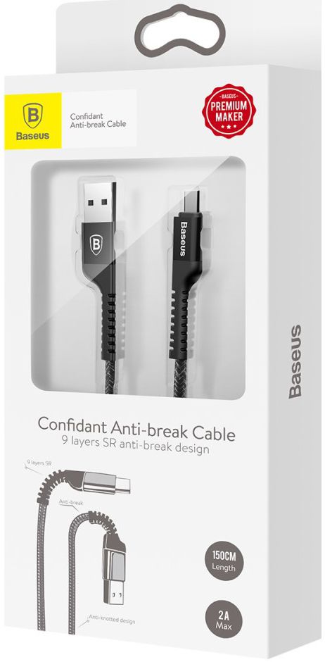 Baseus Confidant USB Type C Kabel 1.5 Meter Zwart afbeelding 2