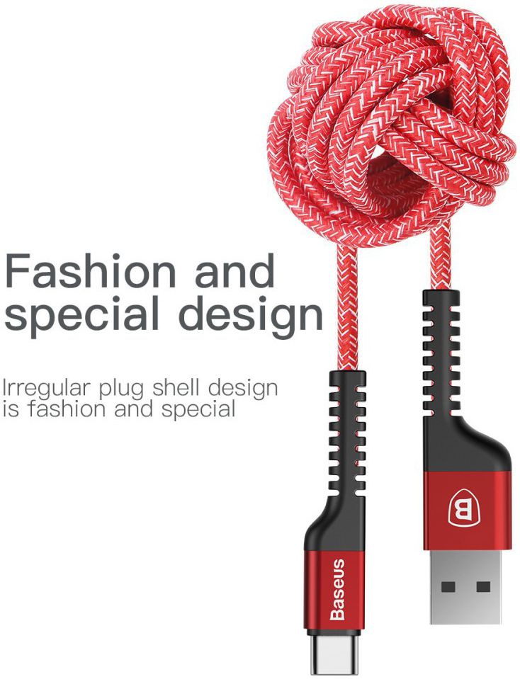 Baseus Confidant USB Type C Kabel 1.5 Meter Rood afbeelding 3