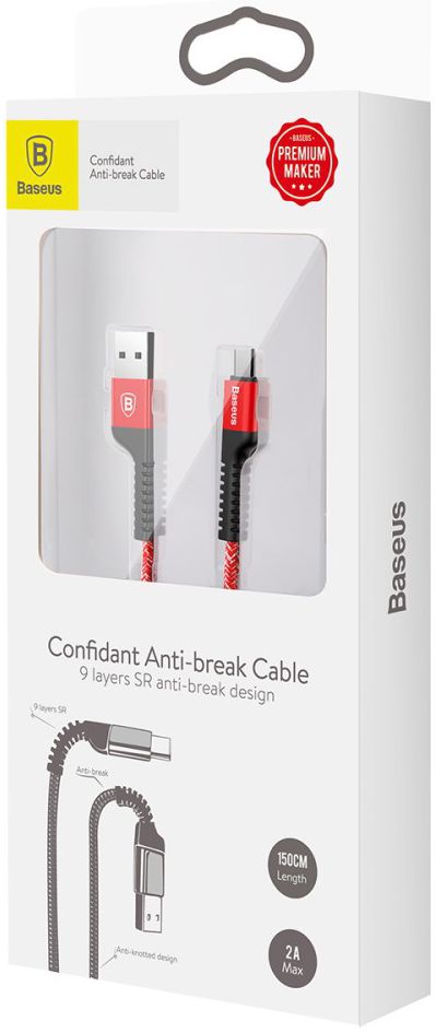 Baseus Confidant USB Type C Kabel 1.5 Meter Rood afbeelding 6