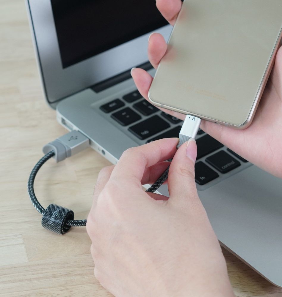 Ringke Smart Fish Micro-USB Kabel Gevlochten 0.2 Meter Grijs afbeelding 8