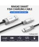 Ringke Smart Fish USB-C Kabel Gevlochten 20CM Grijs