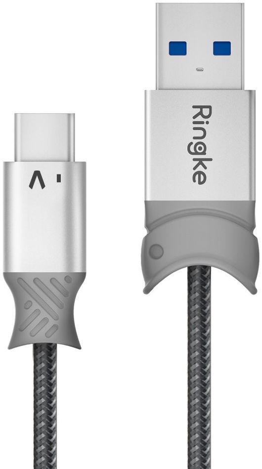 Ringke Smart Fish USB-C Kabel Gevlochten 1.2 Meter Grijs afbeelding 5