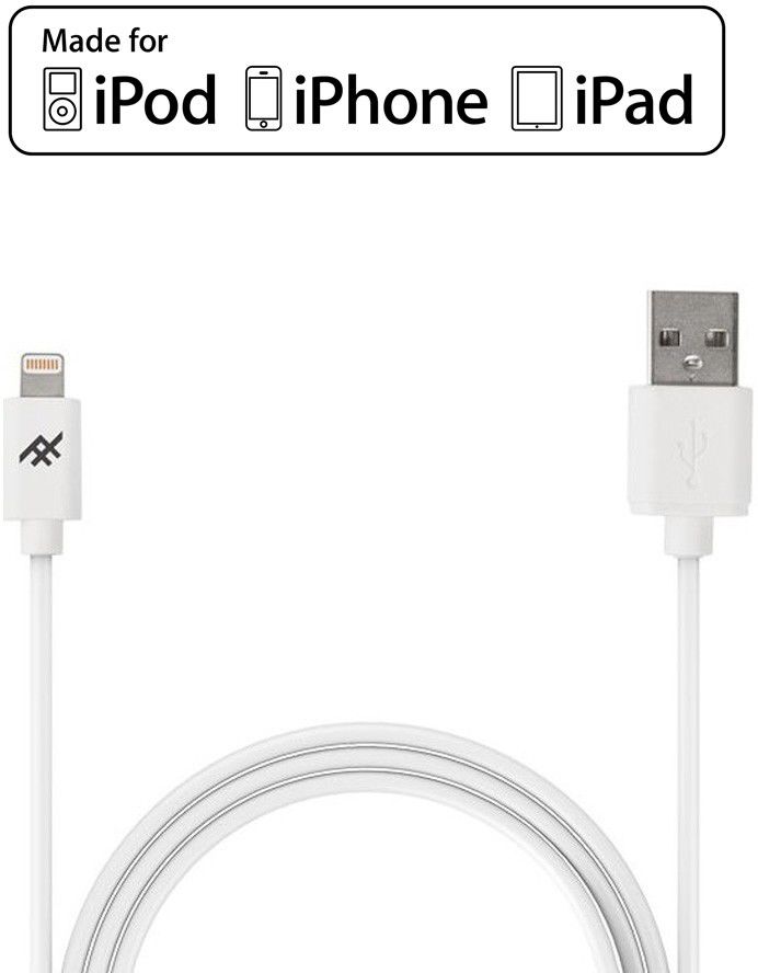 iFrogz Lightning naar USB Kabel Wit 1m afbeelding 1