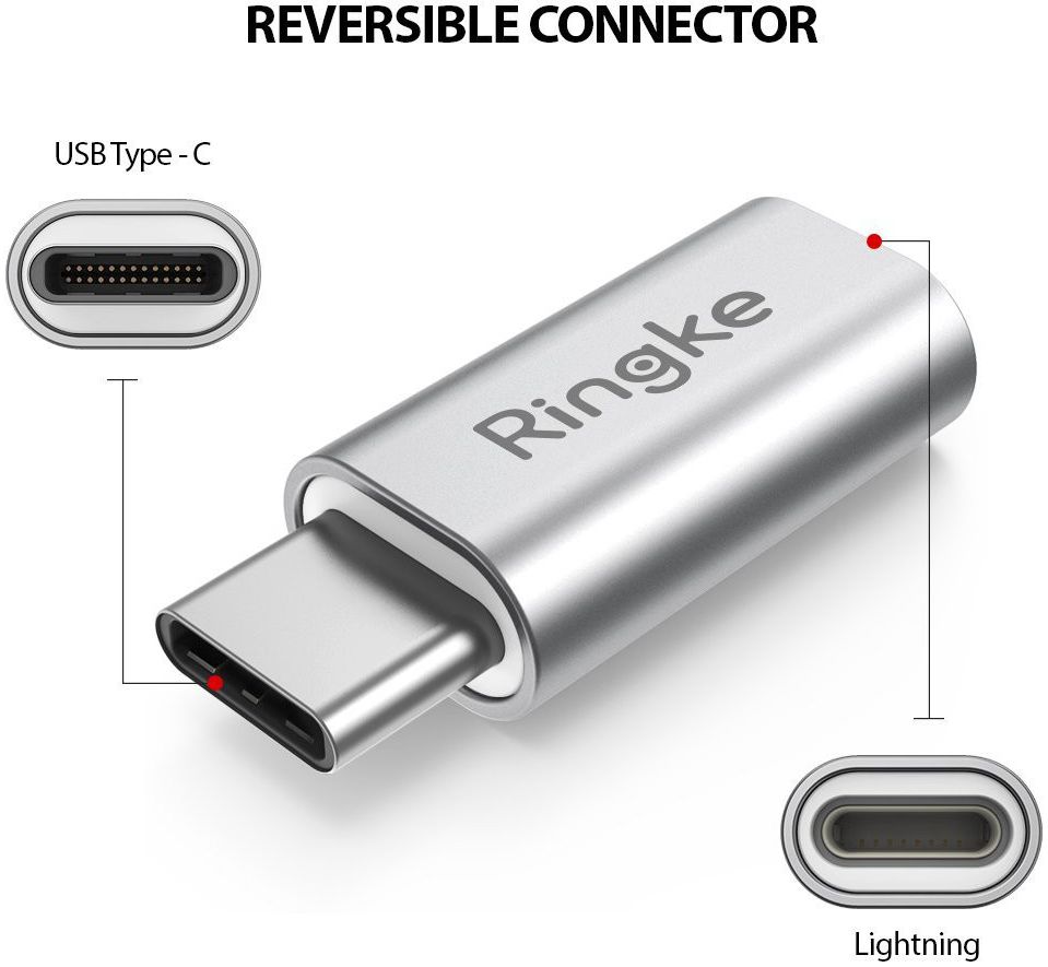 Ringke Apple Lightning naar USB C Adapter 2-pack afbeelding 3