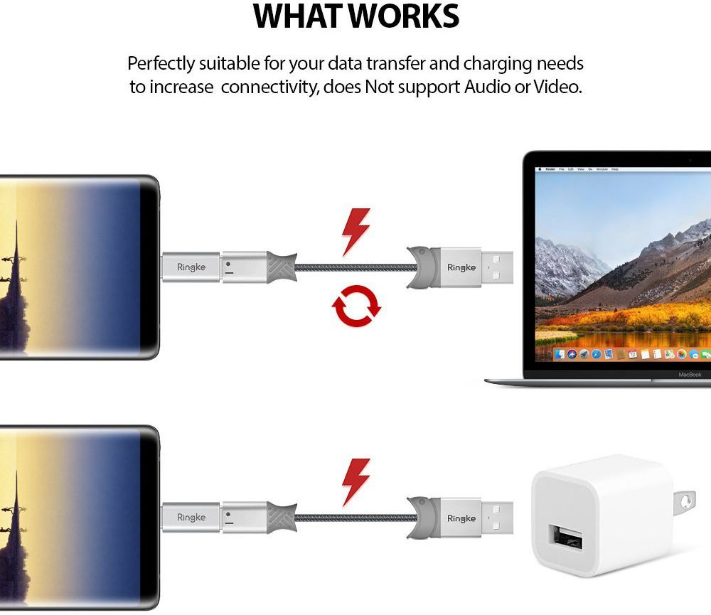 Ringke Apple Lightning naar USB C Adapter 2-pack afbeelding 5