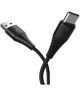 ROCK Gevlochten Fast Charge 3A USB C Kabel 25CM Zwart