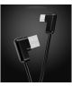 USAMS 90 Graden USB C Kabel 2A 1.2 Meter Zwart