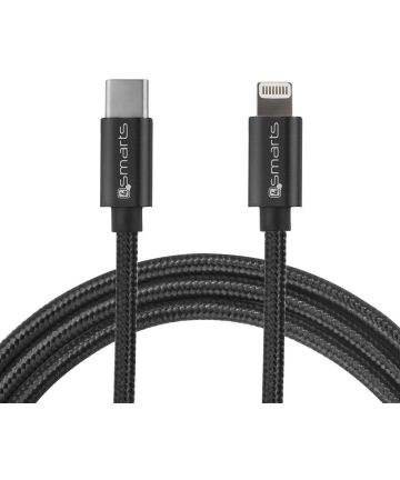 4smarts USB Type C naar Lightning Kabel: 1 meter Zwart Kabels
