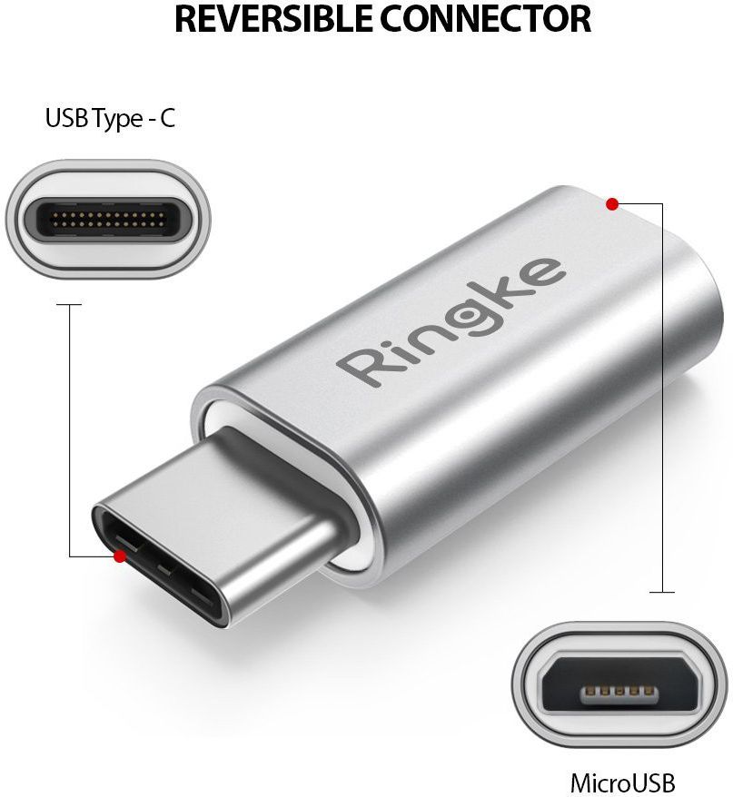 Ringke Micro-USB naar USB C Adapter 2-pack afbeelding 2