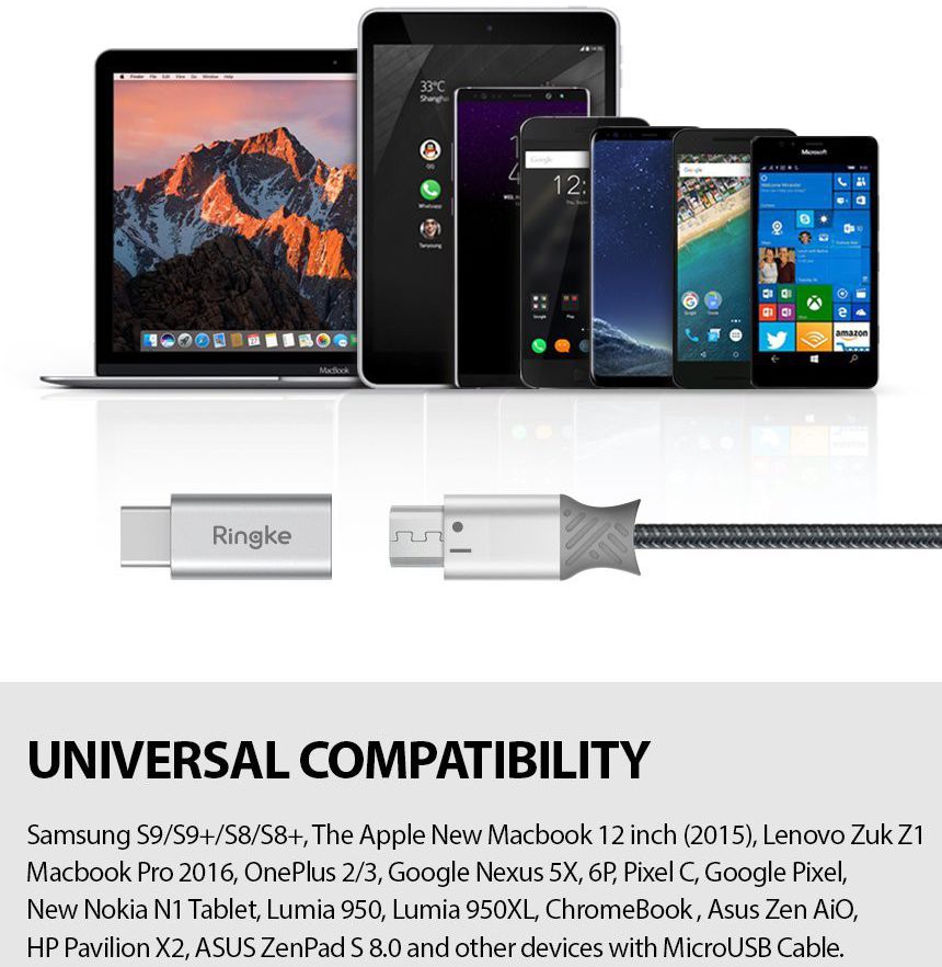 Ringke Micro-USB naar USB C Adapter 2-pack afbeelding 7
