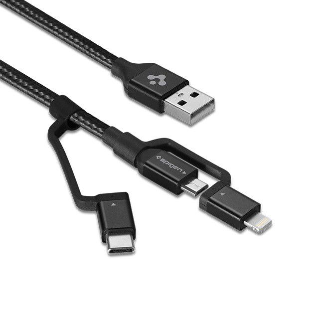 Spigen Essential 3-in-1 Kabelset 1.5 Meter Zwart afbeelding 10