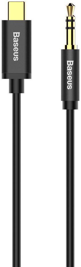 Baseus USB C naar 3.5mm Jack Kabel 1.2 Meter Zwart afbeelding 1