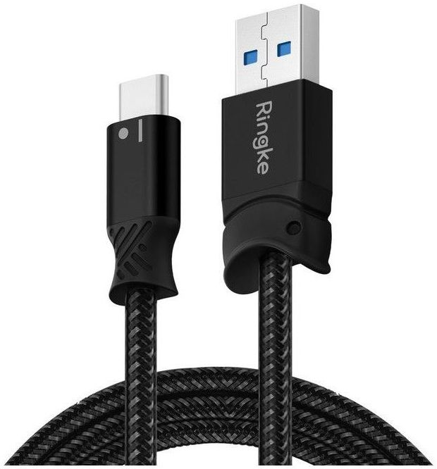 Ringke Smart Fish USB-C Kabel Gevlochten 1.2 Meter Zwart afbeelding 1