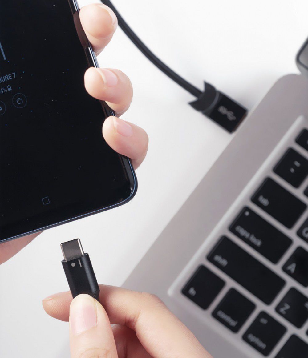Ringke Smart Fish USB-C Kabel Gevlochten 1.2 Meter Zwart afbeelding 4