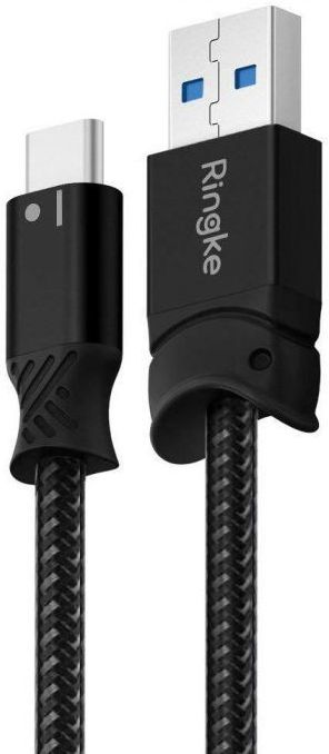 Ringke Smart Fish USB-C Kabel Gevlochten 1.2 Meter Zwart afbeelding 2